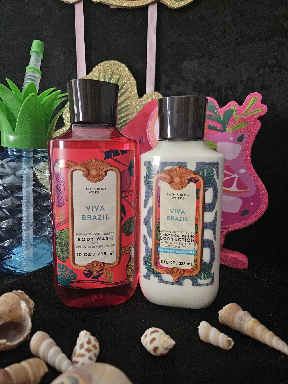 NWT Bath & Body Works Viva Brazil Body Care Set - Red, Multi